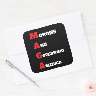 Adesivo Quadrado MAGA Sticker