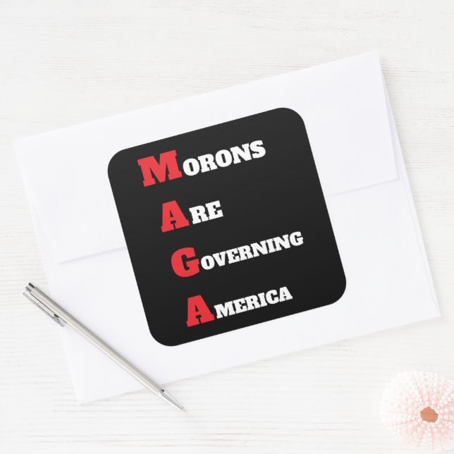 Adesivo Quadrado MAGA Sticker (Envelope)
