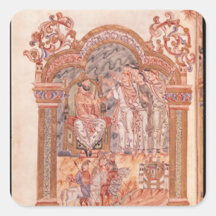 Adesivo Quadrado Magi visitando o rei Herod