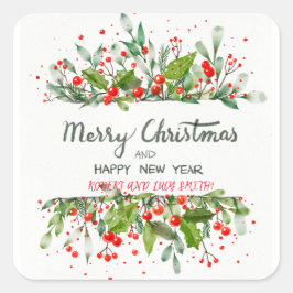 Adesivo Quadrado Magia de Natal da árvore