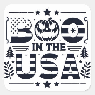 Adesivo Quadrado Magia do Halloween na herança americana