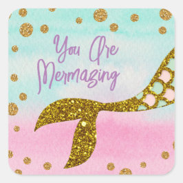 Adesivo Quadrado Mágica Sereia