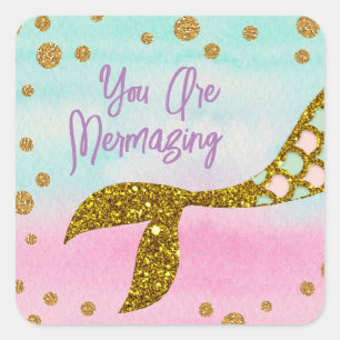 Adesivo Quadrado Mágica Sereia