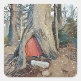 Adesivo Quadrado Magical Elf House
