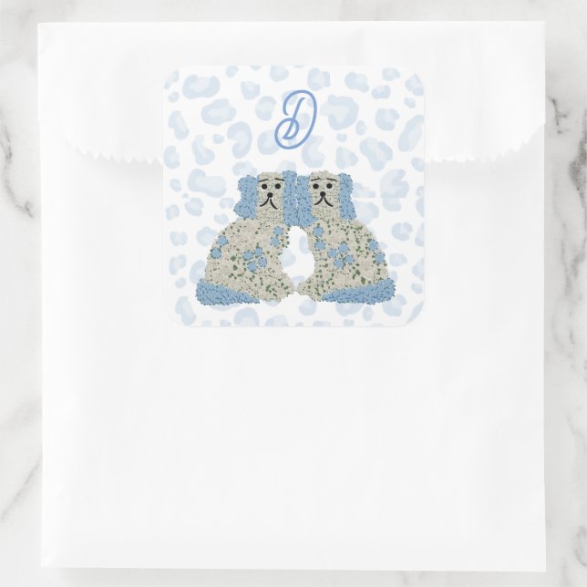 Adesivo Quadrado Magnolia Staffordshire Dogs Ginger Jars Jar (Bolsa)