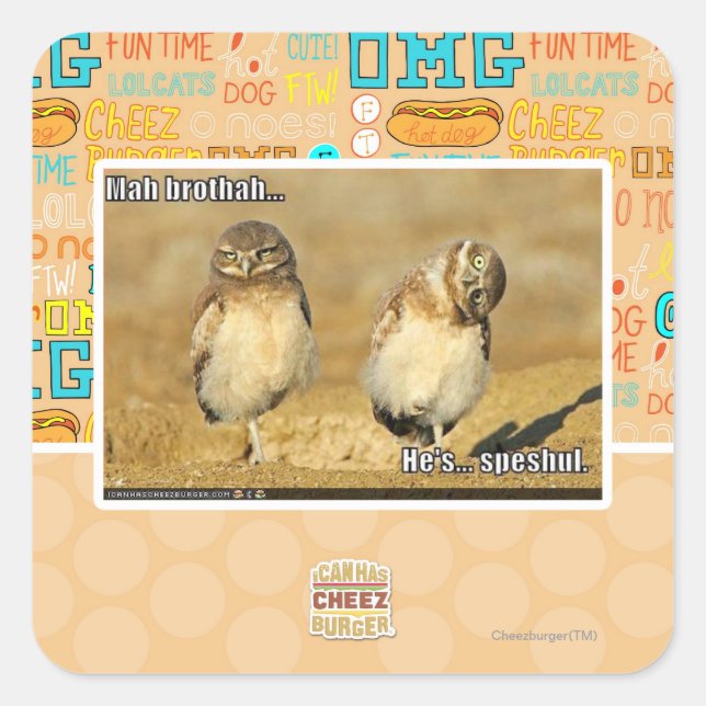 Adesivo Quadrado Mah Brothah (Frente)