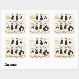 Adesivo Quadrado Mah Jongg Charleston Dancers Stickers