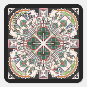 Adesivo Quadrado Mah Jongg Limerick Kong Stickers