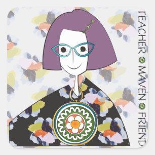 Adesivo Quadrado Mah Jongg Maven Stickers