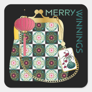 Adesivo Quadrado Mah Jongg Pense Stickers