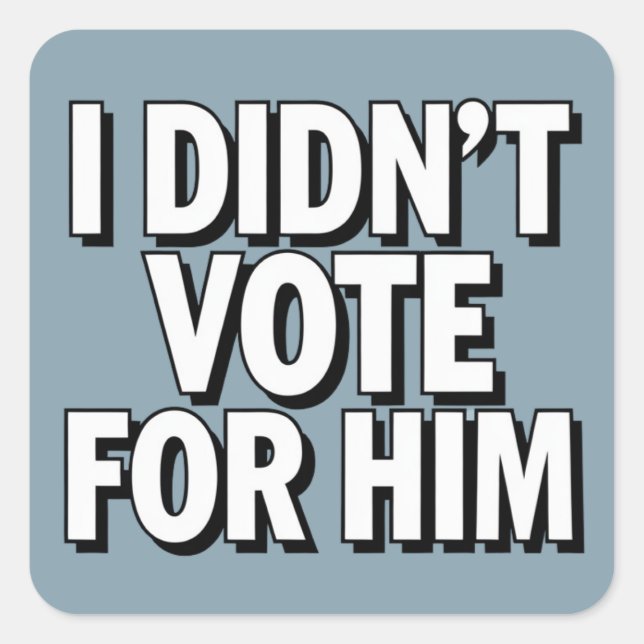 Adesivo Quadrado MAHA torna a América saudável novamente patriótica (Frente)