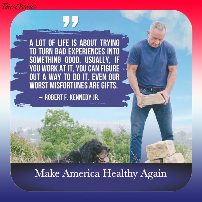 Adesivo Quadrado MAHA torna a América saudável novamente RFK jr Ken (MAHA Robert F Kennedy jr, RFK jr Dog, Bobby Kennedy Make America Healthy Again Quote 🇺🇸)