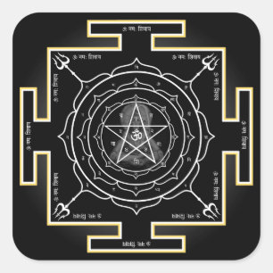 Adesivo Quadrado mahamrityunjaya yantra Sticker