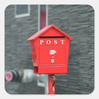 ADESIVO QUADRADO MAIL BOX POST RED BOX POSTCROSSING