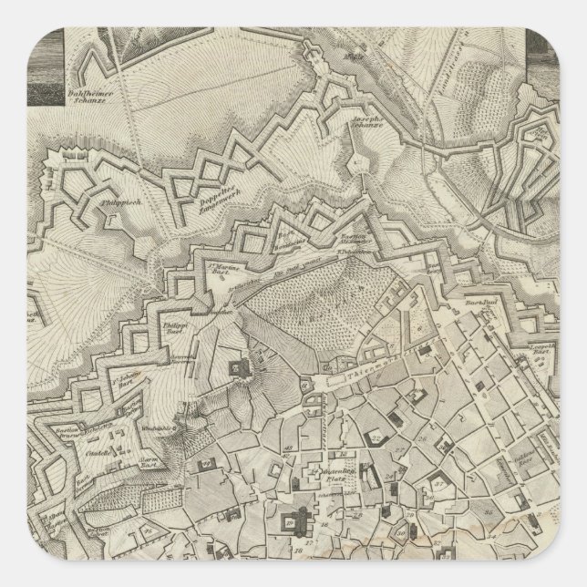 Adesivo Quadrado Mainz, Alemanha (Frente)