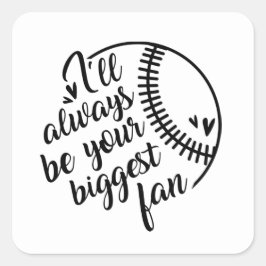 Adesivo Quadrado Maior fã legal de arte no esporte