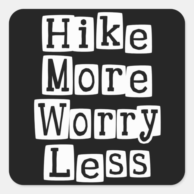 Adesivo Quadrado Mais, Menos Preocupações (Frente)