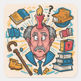 Adesivo Quadrado Mais um ano, nenhum mais sábio