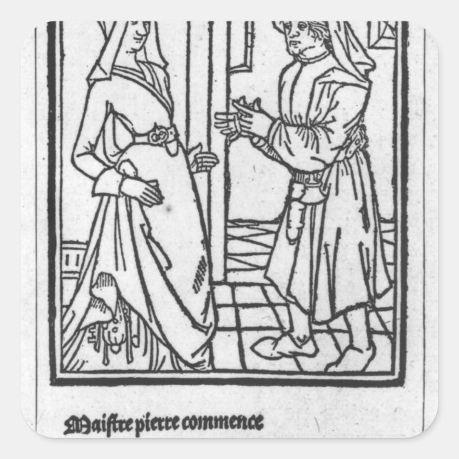 Adesivo Quadrado Maitre Pathelin e Guillemette (Frente)