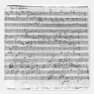 Adesivo Quadrado Major de G para o violino, o cravo e o violoncelo