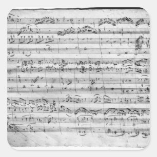 Adesivo Quadrado Major de G para o violino, o cravo e o violoncelo