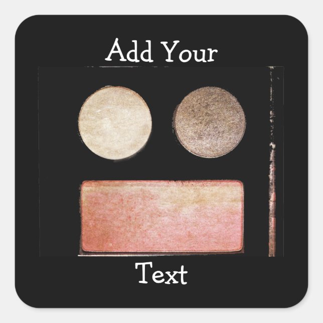 Adesivo Quadrado Makeup Palette Face por Shirley Taylor (Frente)