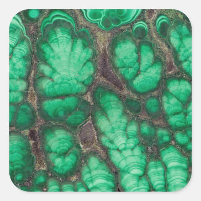 Adesivo Quadrado Malacite com Padrão Verde (Frente)