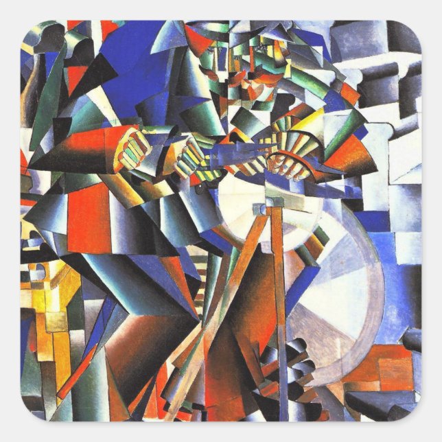Adesivo Quadrado Malevich Kazimir O Knifegrinder (Frente)