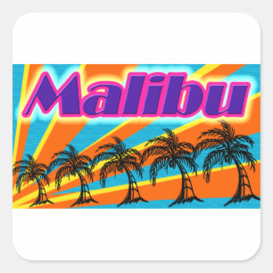Adesivo Quadrado Malibu 5 Palm Tres