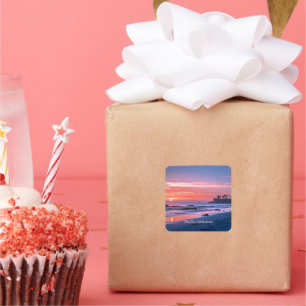 Adesivo Quadrado Malibu, fotografia pitoresca da CA