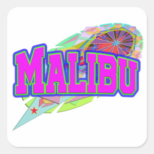 Adesivo Quadrado Malibu Future Sticker