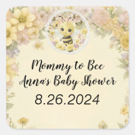 Adesivo Quadrado Mamãe a abelha