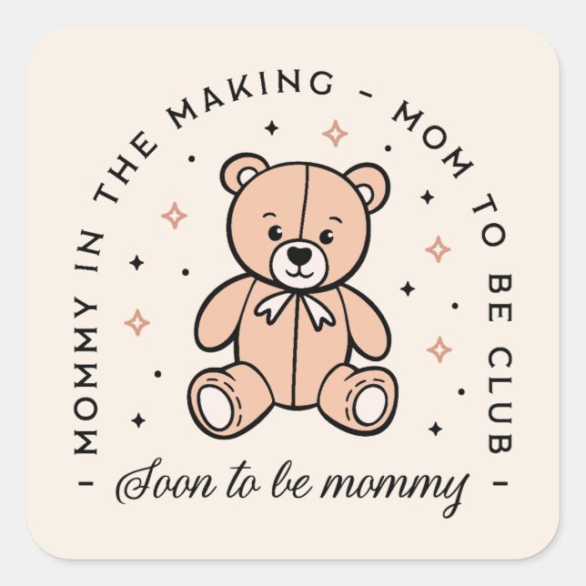 Adesivo Quadrado Mamãe é a estética do contragogeto do clube (Frente)