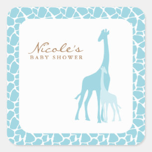 Adesivo Quadrado Mamãe e Baby Giraffe Stickers