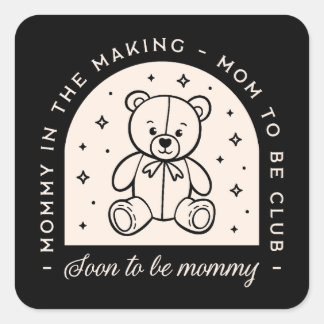Adesivo Quadrado Mamãe logo será uma boate grávida de mamãe