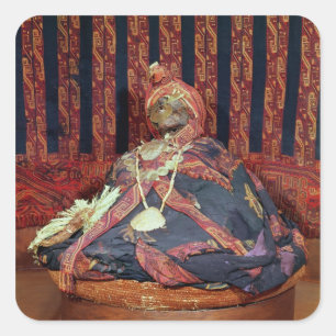 Adesivo Quadrado Mamãe peruana do cemitério de Paracas