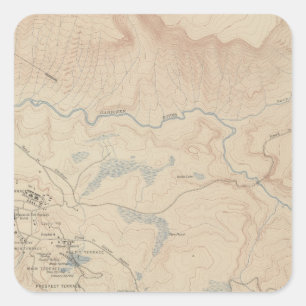 Adesivo Quadrado Mammoth Hot Springs e vizinhança 2