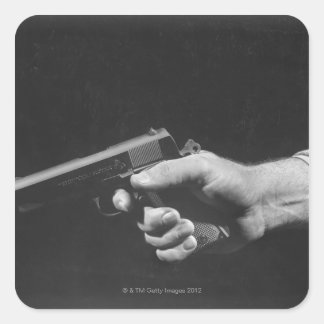 Adesivo Quadrado Man Holding Gun
