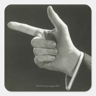 Adesivo Quadrado Man Pointing