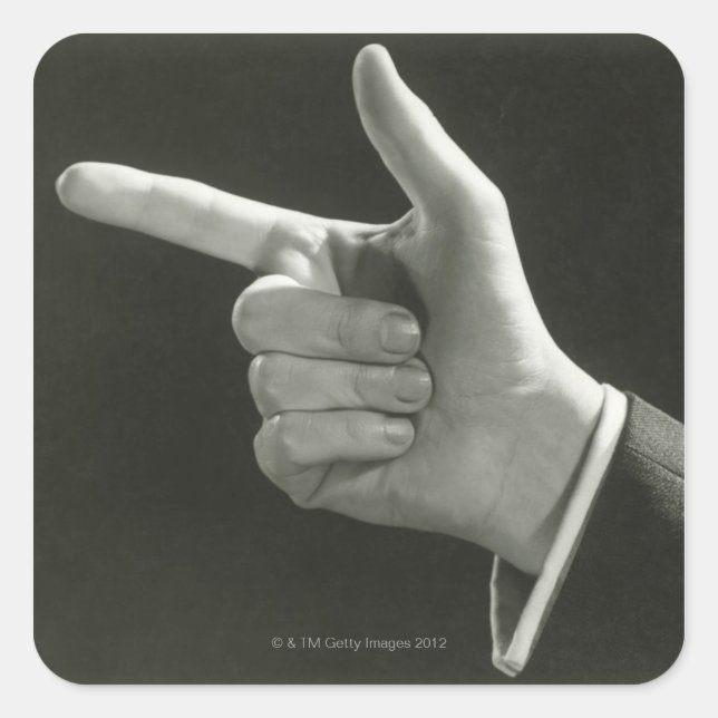 Adesivo Quadrado Man Pointing (Frente)