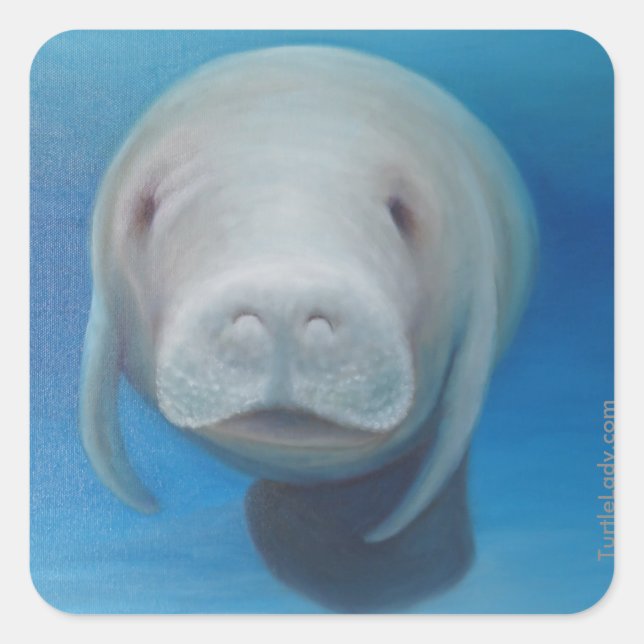 Adesivo Quadrado Manatee Stickers (Frente)
