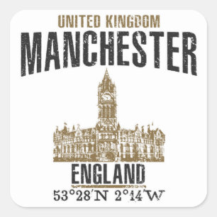 Adesivo Quadrado Manchester