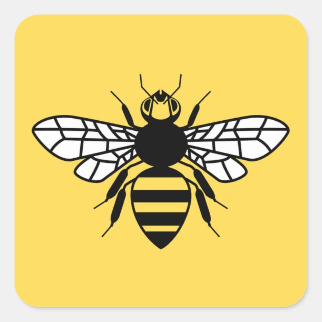 Adesivo Quadrado Manchester Bee (Frente)