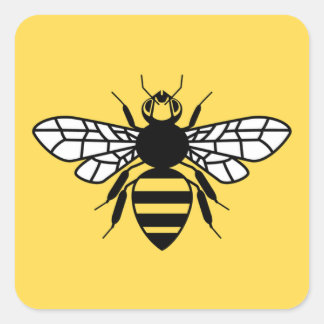 Adesivo Quadrado Manchester Bee