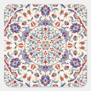 Adesivo Quadrado Mandala Beauty: Mosaico Cultural Colorido