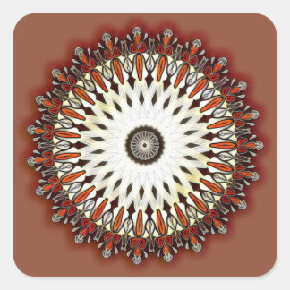 Adesivo Quadrado Mandala de cobre rica