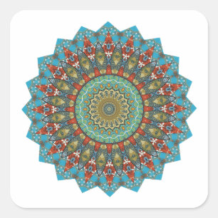 Adesivo Quadrado  Mandala Decorativa 
