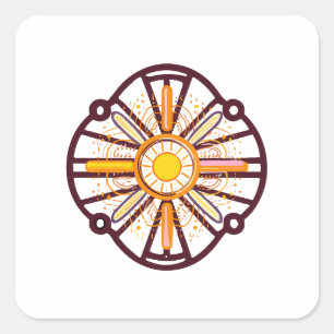 Adesivo Quadrado mandala Lumber flagmandala Caneta