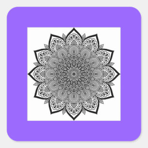 Adesivo Quadrado Mandala Square Sticker