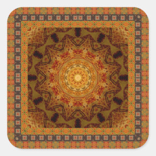 Adesivo Quadrado Mandala Star com Quadro